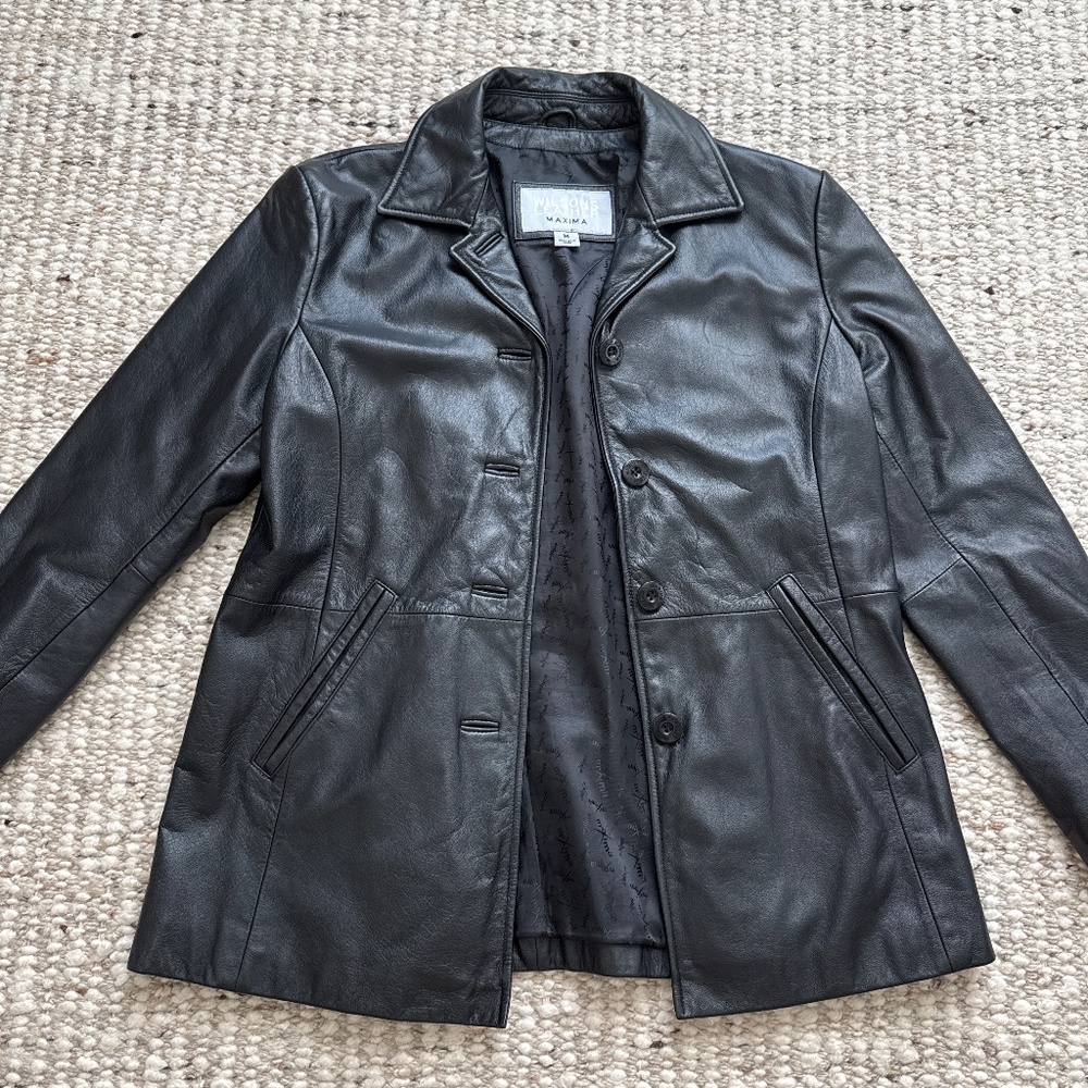Wilsons Leather Black Jacket